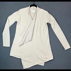 Barefoot Dreams Cozychic Lite Hi- Lo Open Front Cardigan Size: S/M In Beige